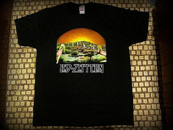 Led Zeppelin- Houses Of The Holy Above Logo - TWO SIDED PRINT-T- Shirt